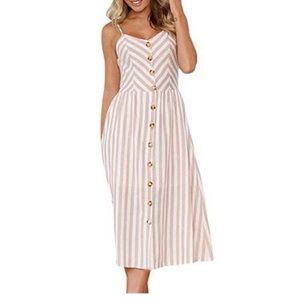 Nwt cream and white sun dress